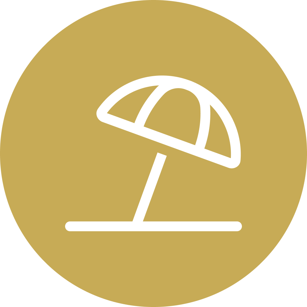 Beach umbrella icon